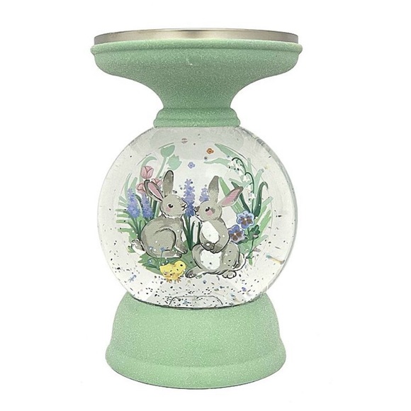 ππ° CELEBRATE TOGETHER EASTER SHIMMER CANDLE HOLDER with BUNNY SCENE. NEW! - Picture 7 of 8